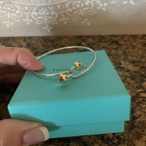 Authentic Tiffany’s heart  sterling silver bangle